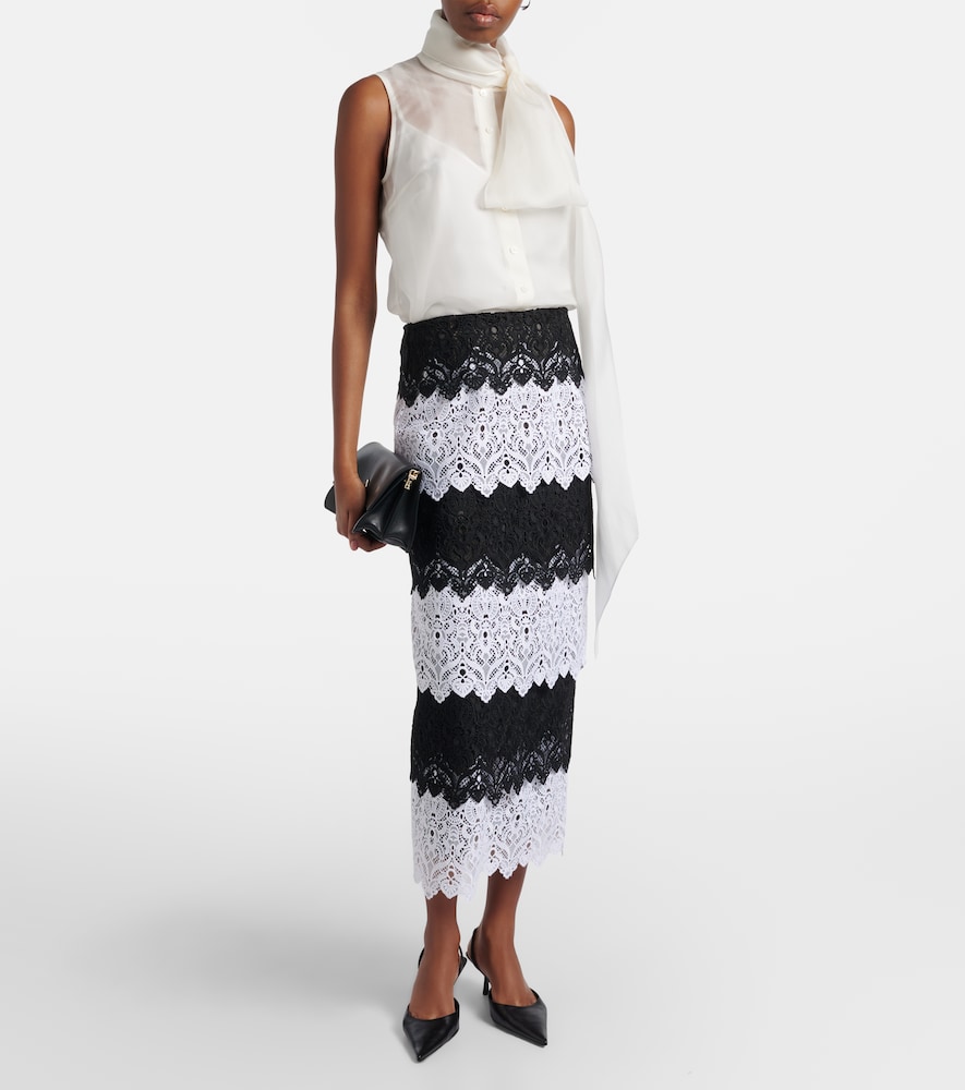 Tie-neck silk top