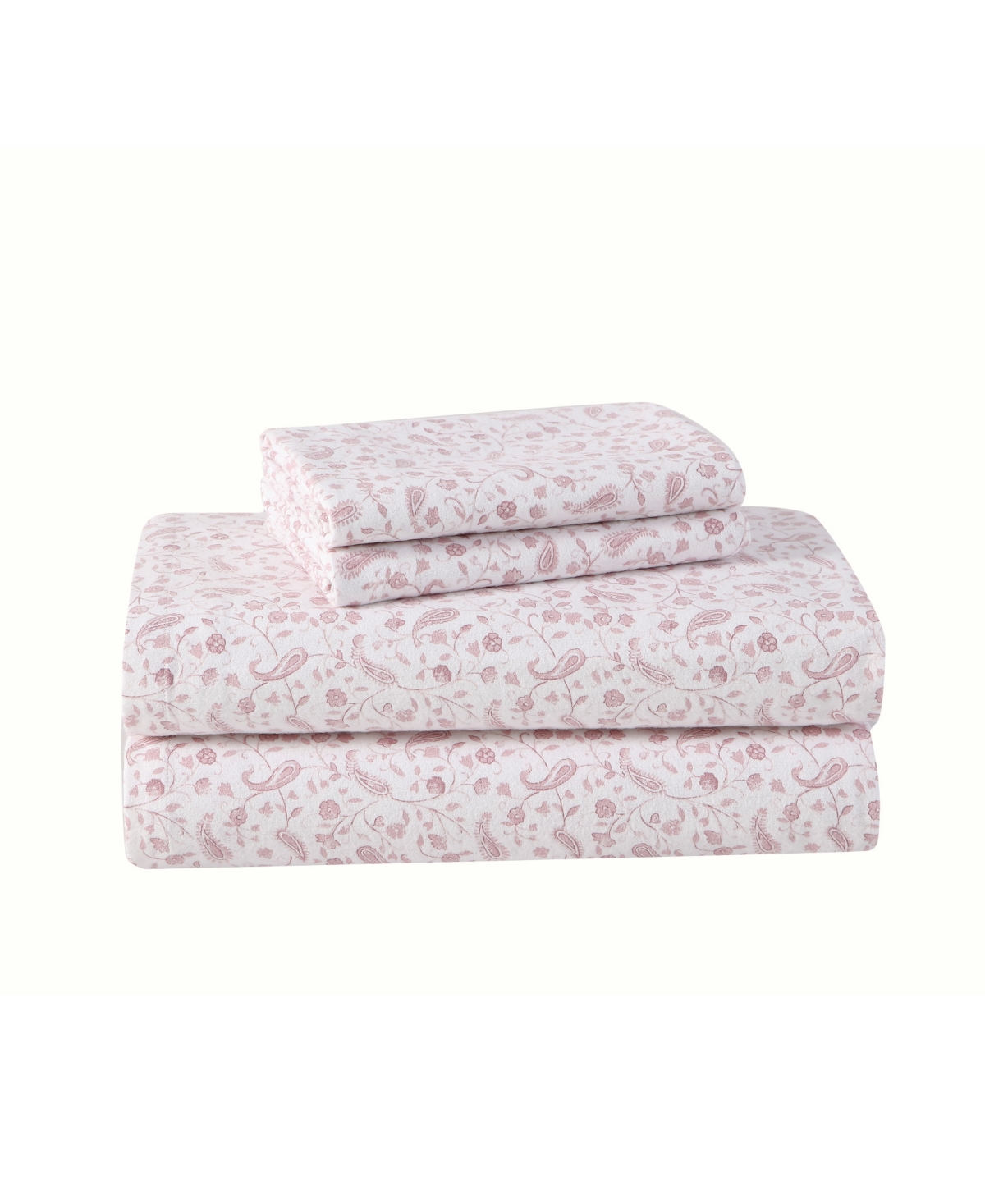 Paisley Prance Cotton Flannel 4-Pc. Sheet Set, King - Paisley Prance