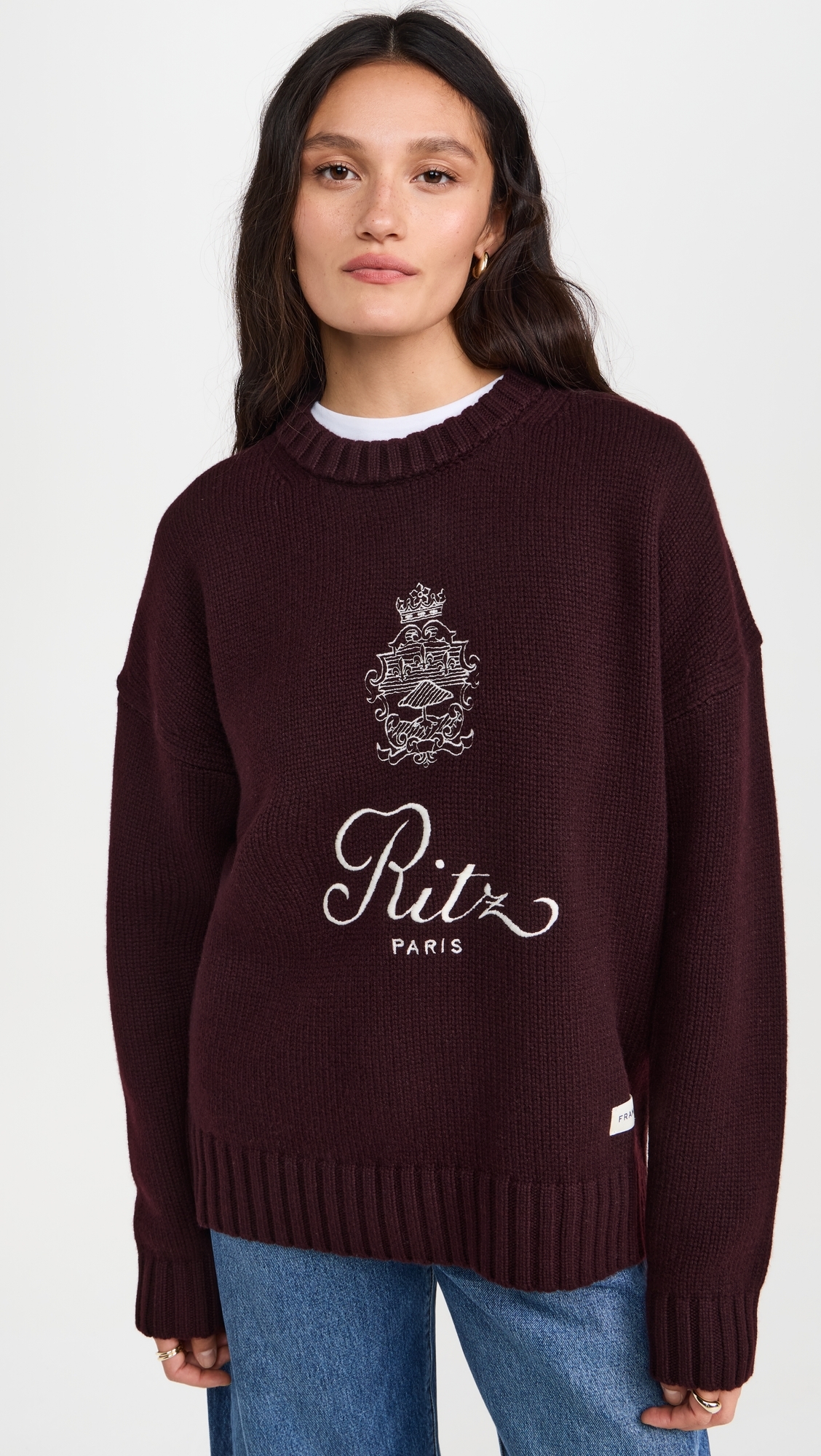 Ritz Paris Unisex Cashmere Sweater Bordeaux
