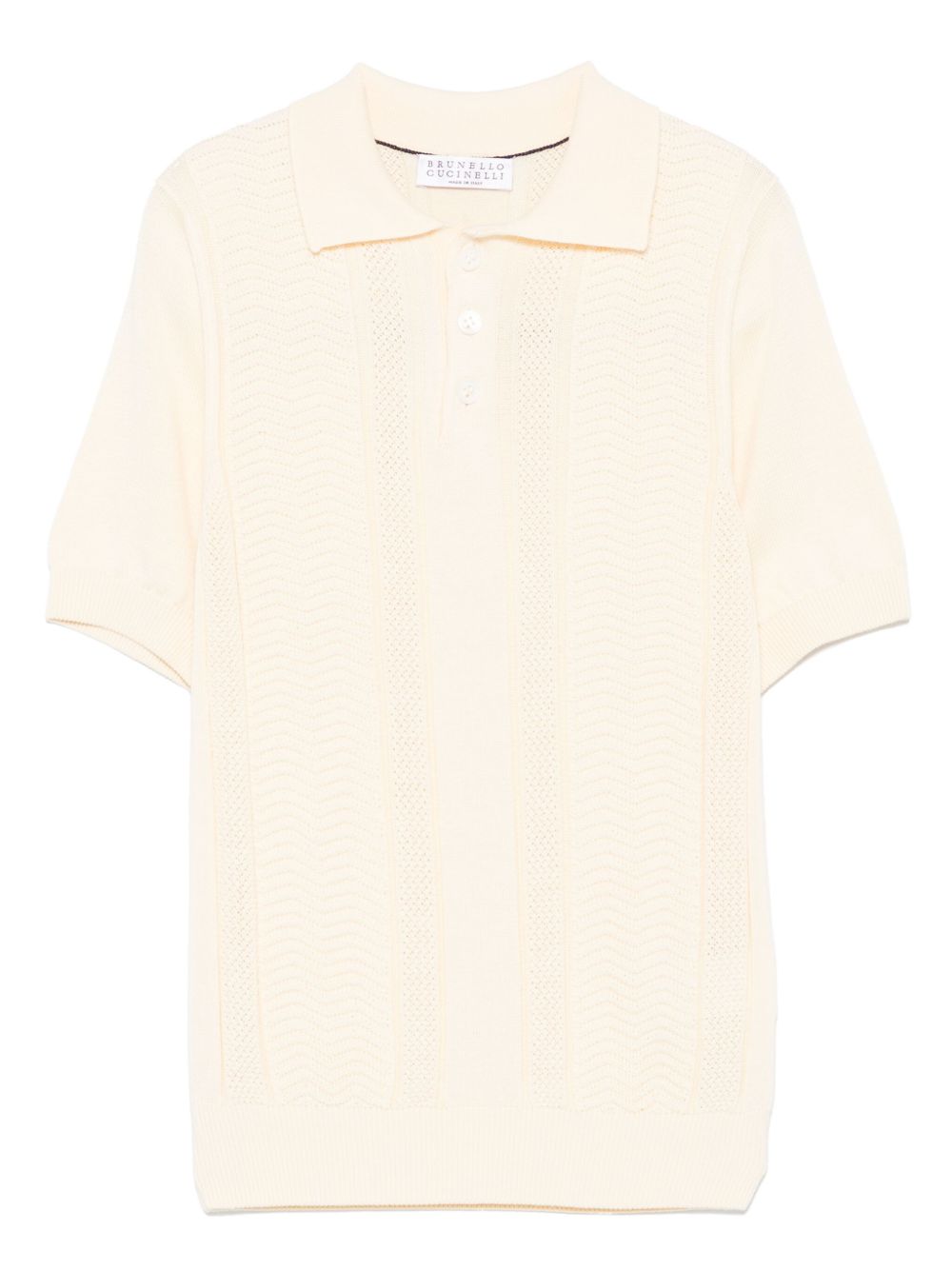 Brunello Cucinelli Kids knitted polo shirt - Yellow