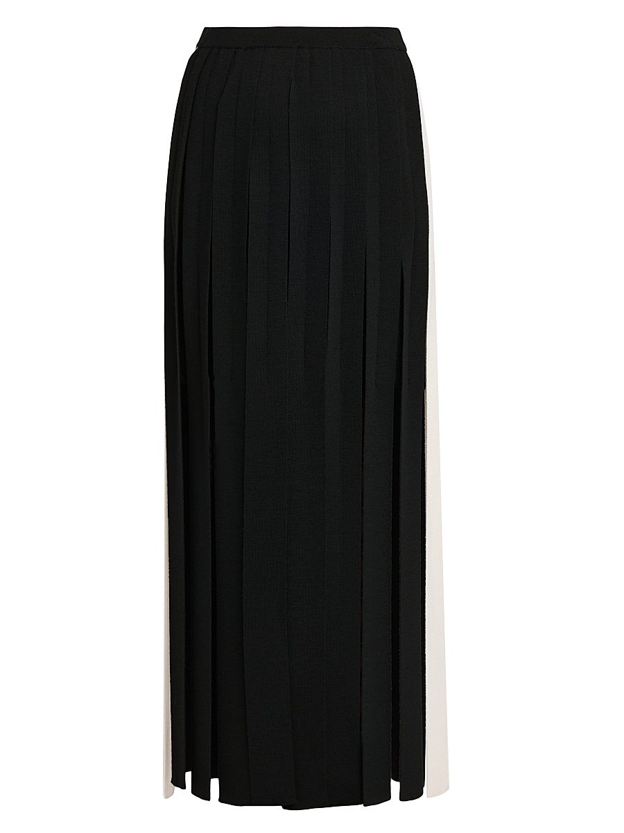 Women's Wool Fringe Maxi Skirt - Multi Black