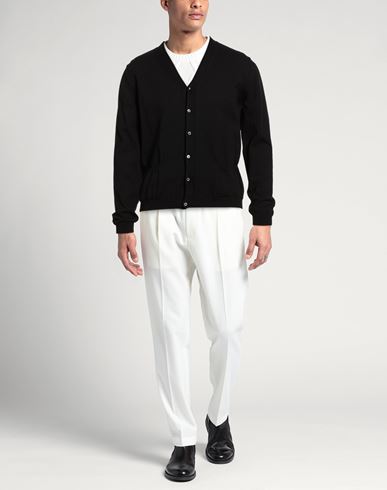 Man Cardigan Black Size M Cotton