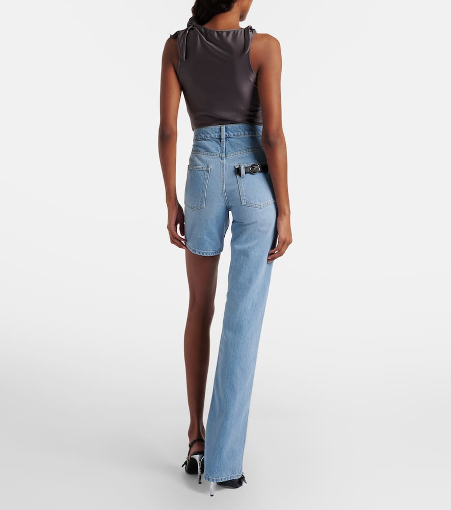 One-Leg Boyfriend wide-leg jeans