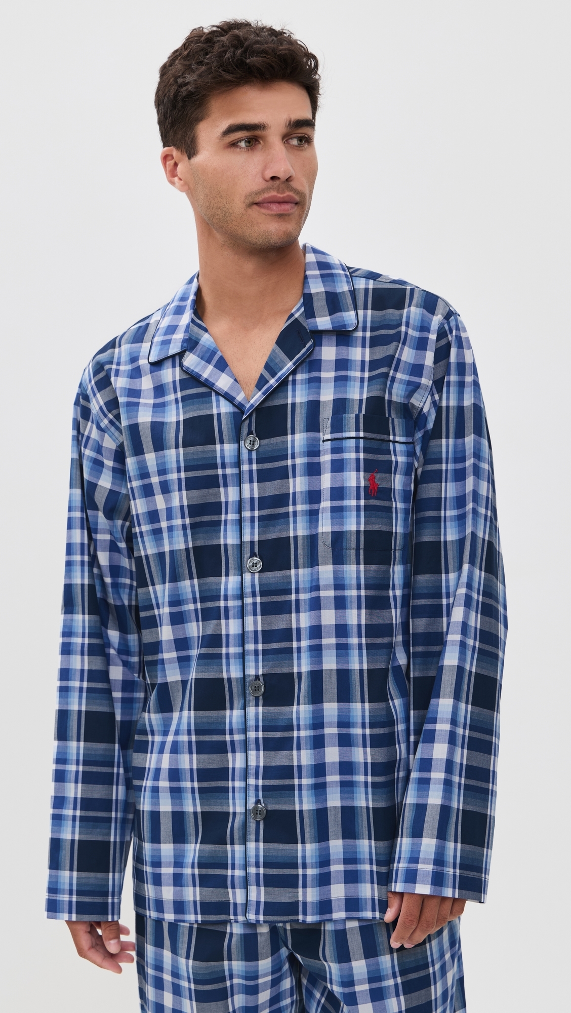 Plaid Long Sleeve Pajama Shirt Monroe Plaid