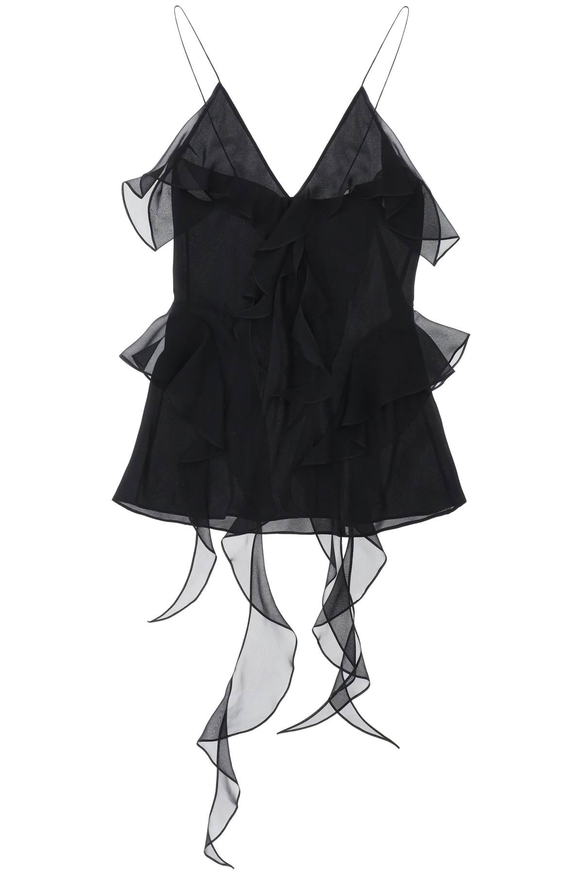 -Top Smanicato Con Ruches Piet-Donna