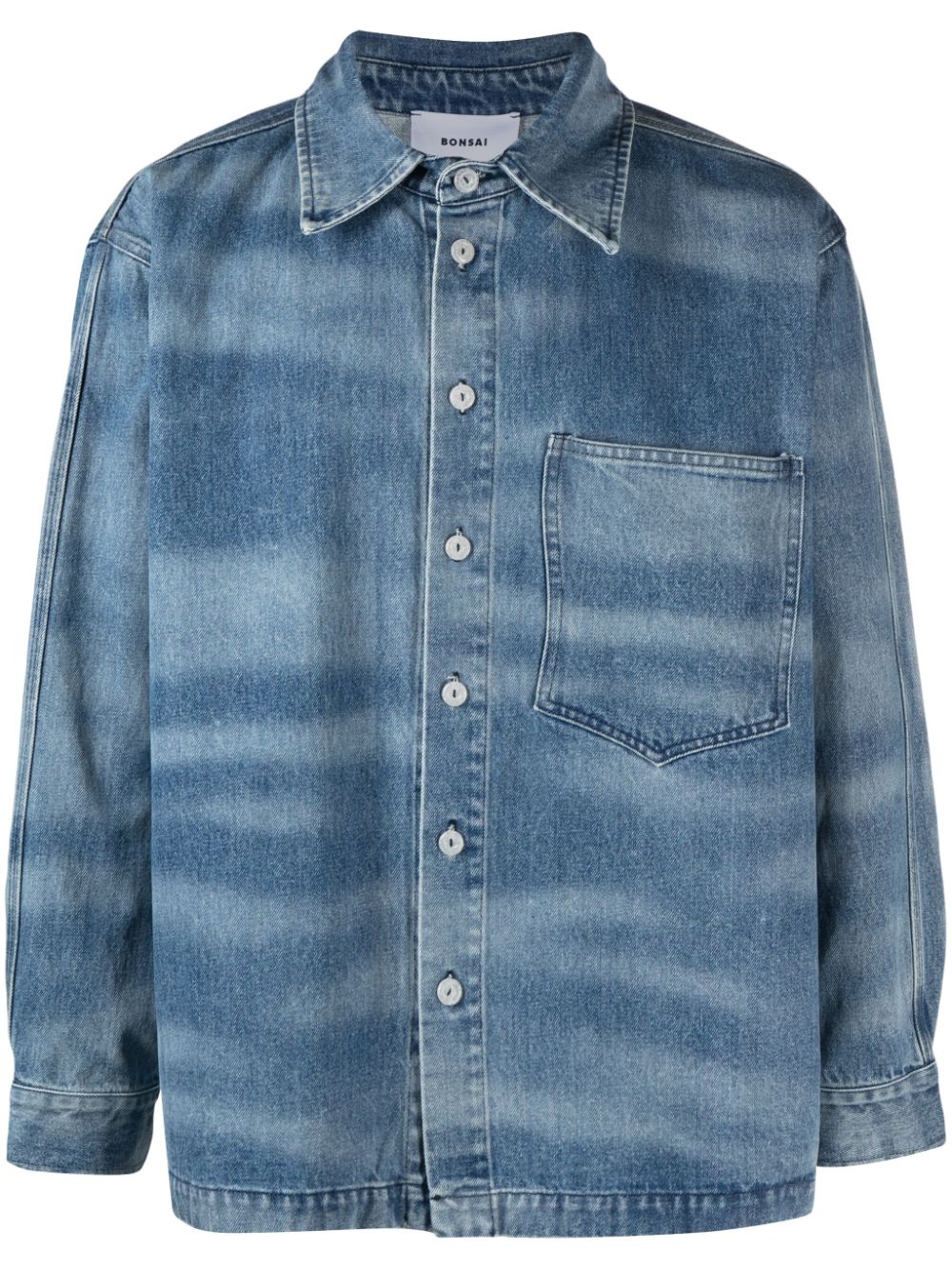 Salty tie-dye denim shirt - Blue