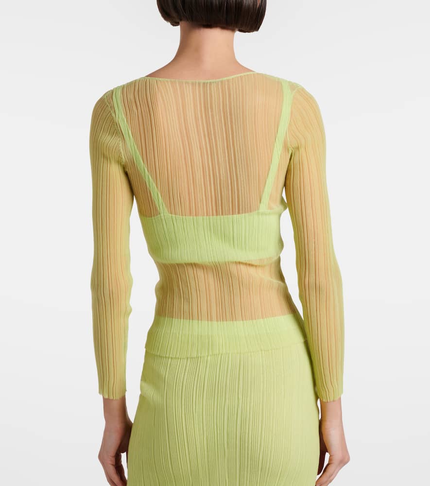 Sheer jersey top