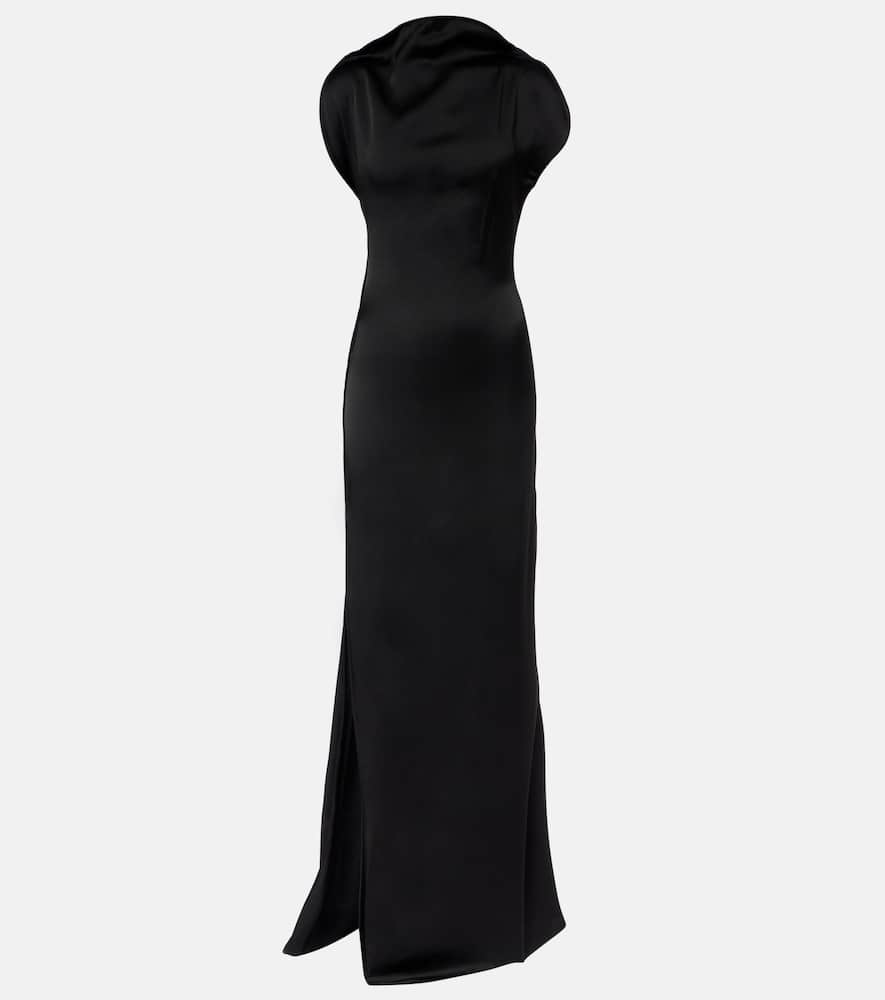 Crêpe satin gown