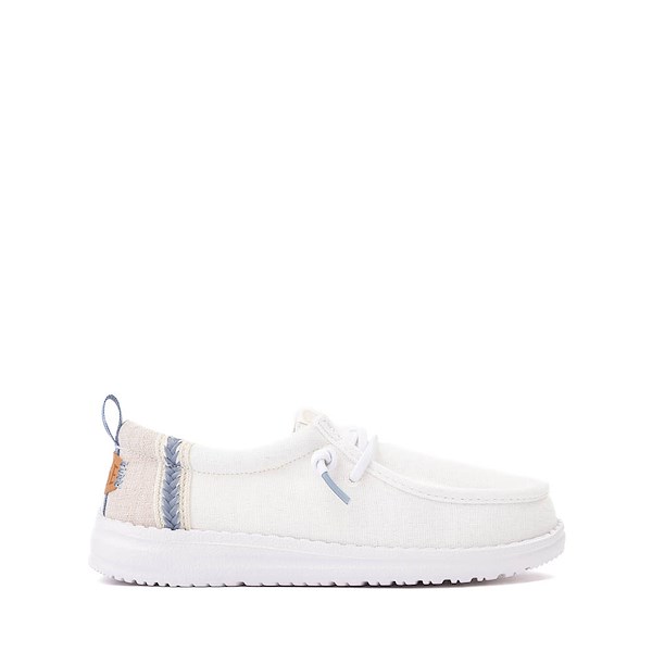 HEYDUDE Wally Summer Linen Casual Shoe - Little Kid / Big Kid - White / Stone Grey