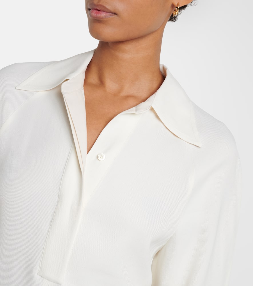 Asymmetric cady midi dress