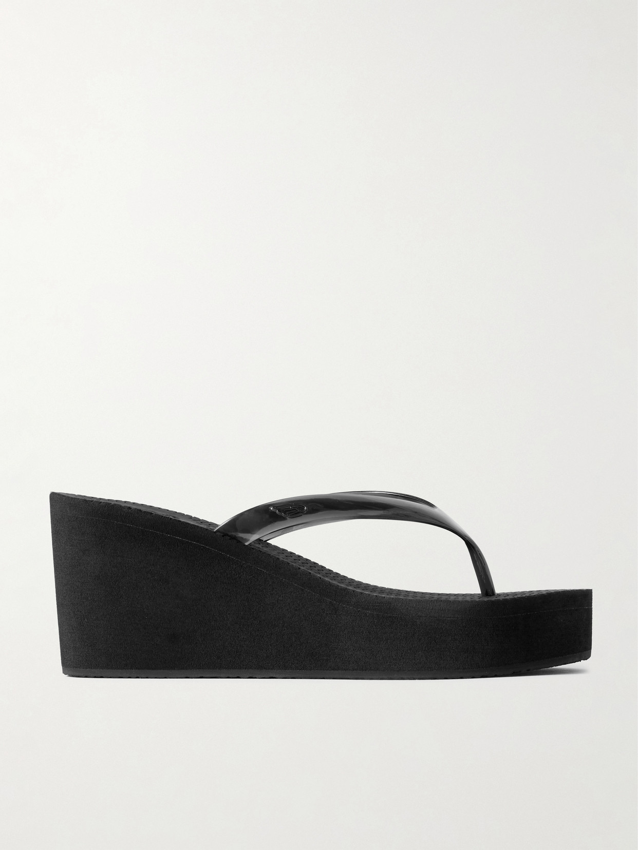 Etheria Pvc Wedge Flip Flops - Black