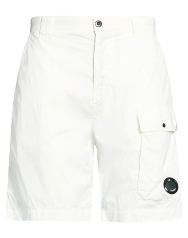 C. p. Company Man Shorts & Bermuda Shorts White Size 28 Cotton, Polyamide, Elastane