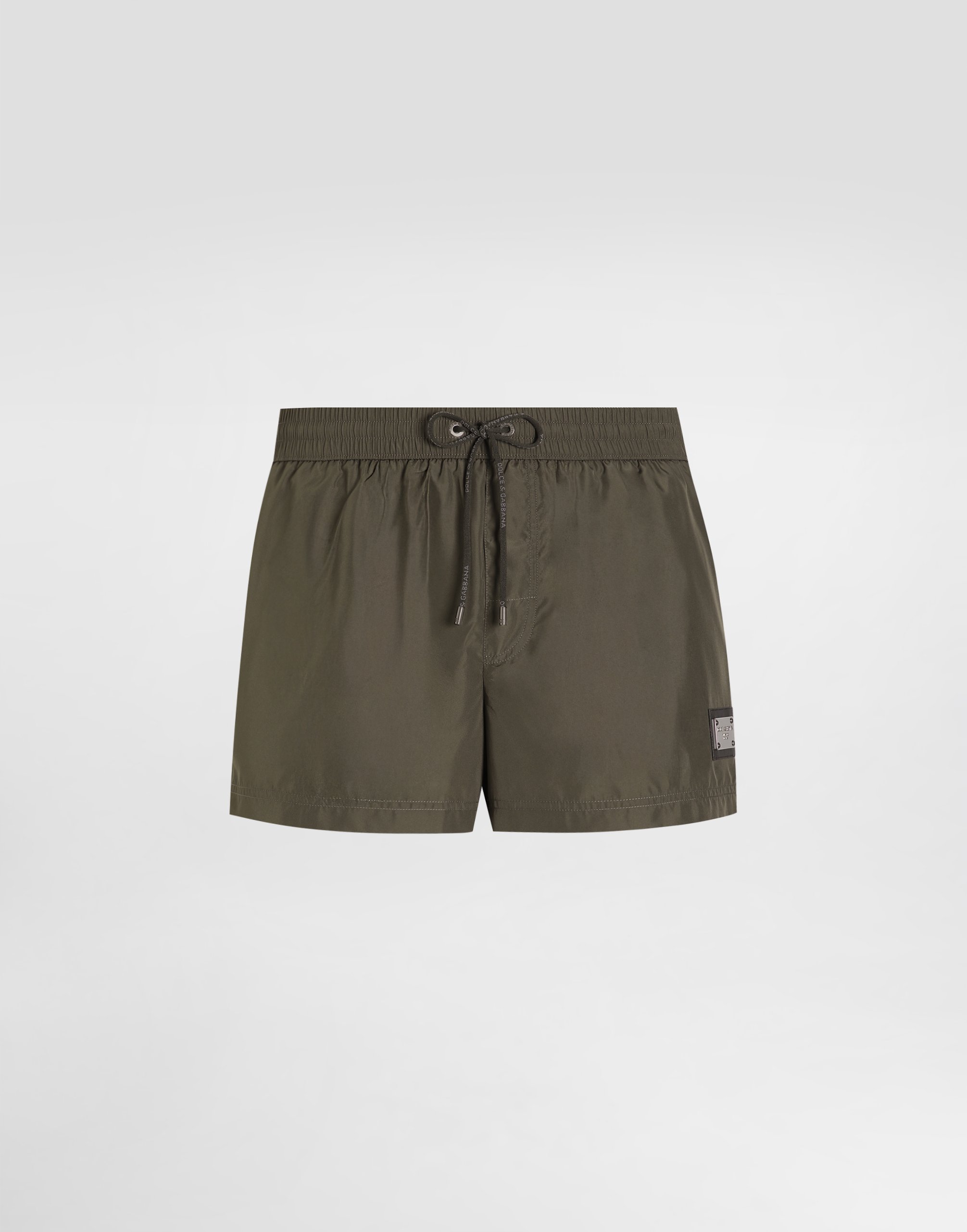 Short swim boxers in canvas