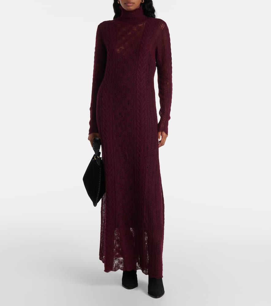 Kassia open-knit wool-blend maxi dress