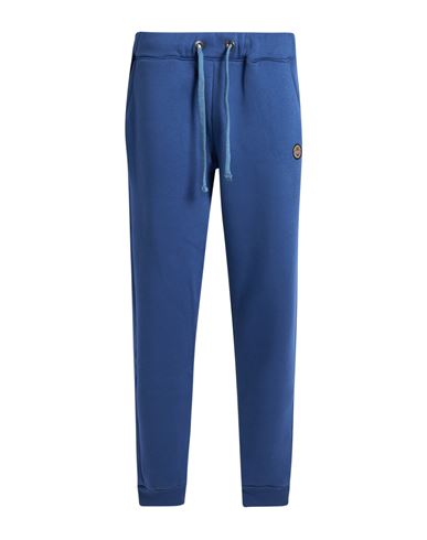 Man Pants Navy Size L Cotton, Polyester