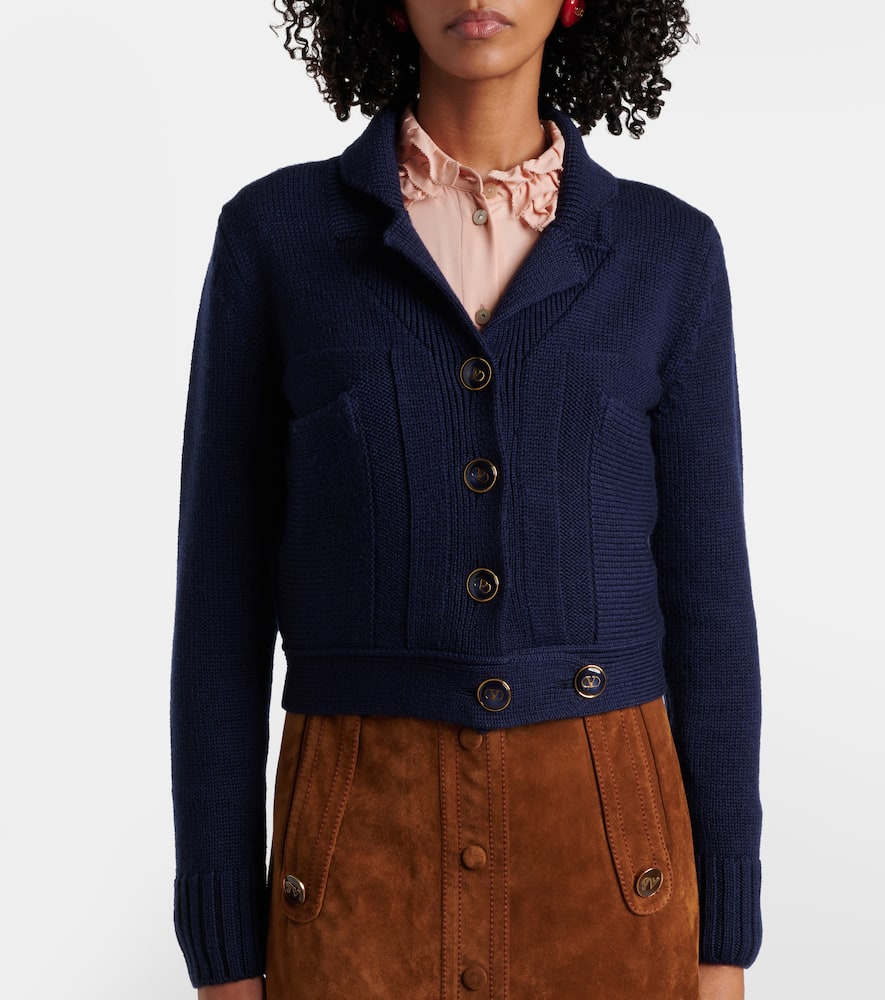 Wool and cotton cardigan