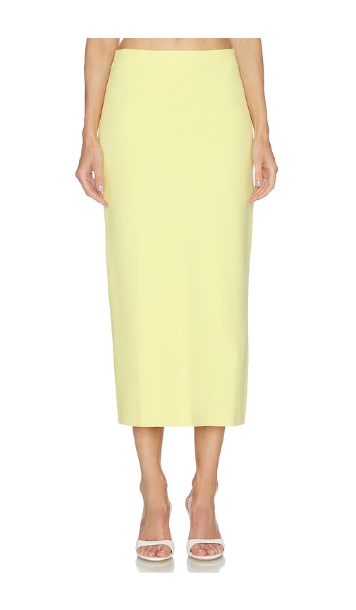 525 America Lucia Knit Midi Skirt in Lemon. - XS also in S, M