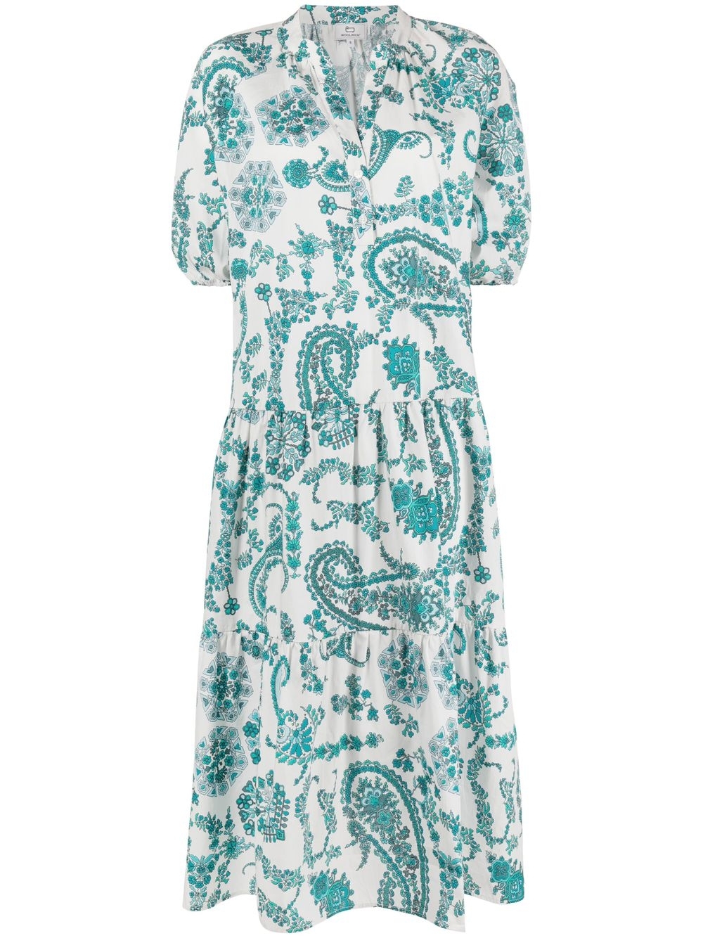 Floral-print cotton dress - Yellow