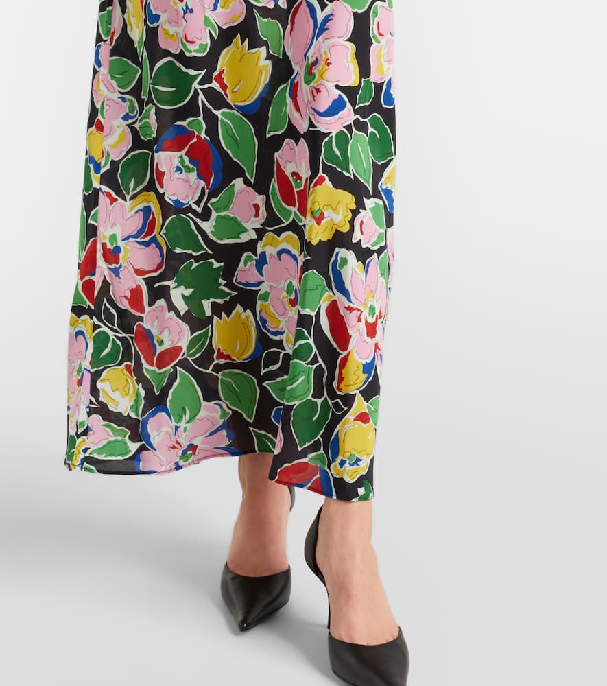 Jeannie floral silk maxi dress
