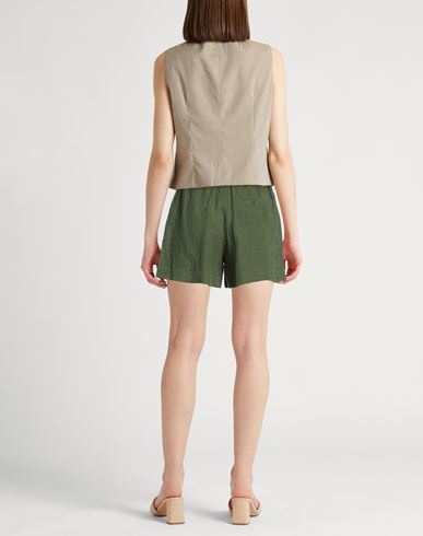 Woman Shorts & Bermuda Shorts Military green Size 12 Linen