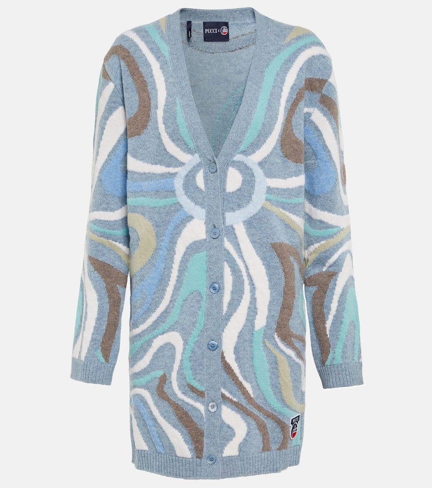 X Fusalp intarsia wool cardigan