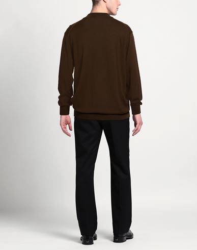 Man Turtleneck Dark brown Size 44 Virgin Wool