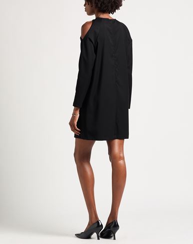 Woman Mini dress Black Size S Polyester, Viscose, Elastane