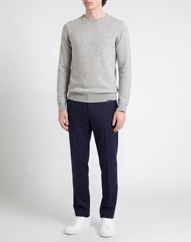 Man Sweater Light grey Size 44 Wool, Viscose, Polyamide, Cashmere