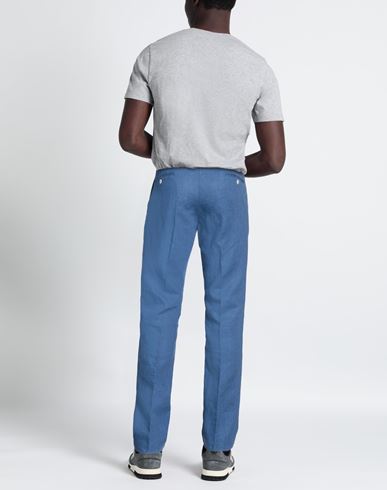 Man Pants Blue Size 36 Linen