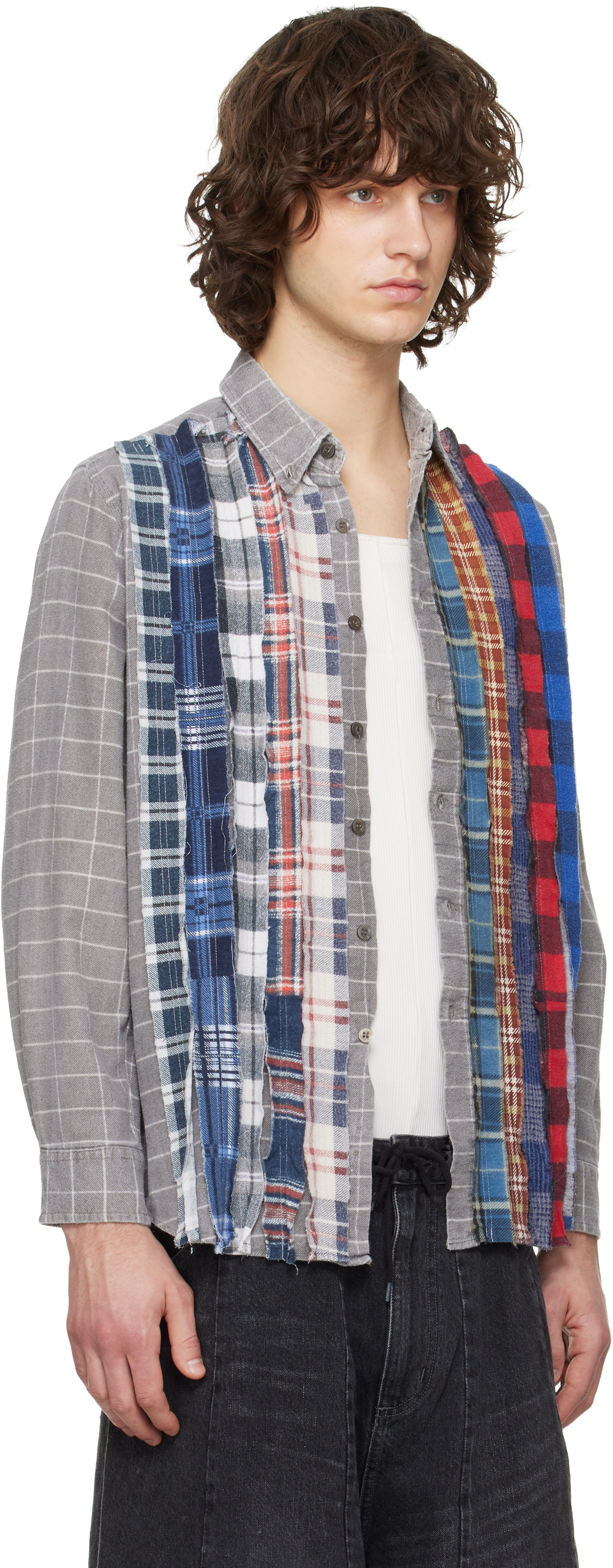 Multicolor Assorted Flannel Ribbon Shirt