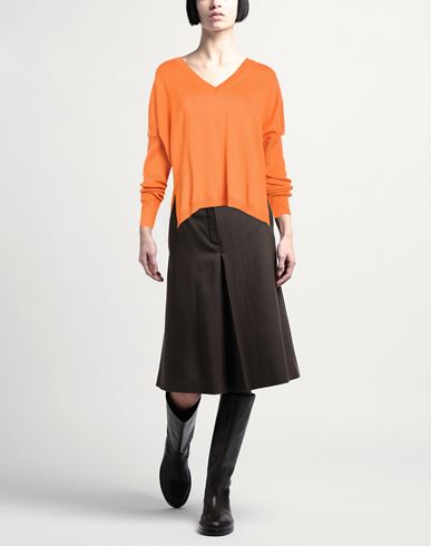 Woman Sweater Orange Size 6 Wool, Acrylic