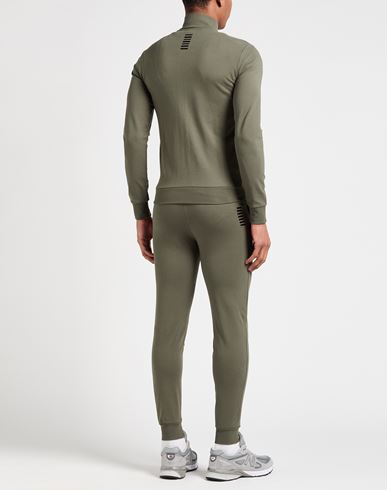 Man Tracksuit Military green Size XS Cotton, Elastane