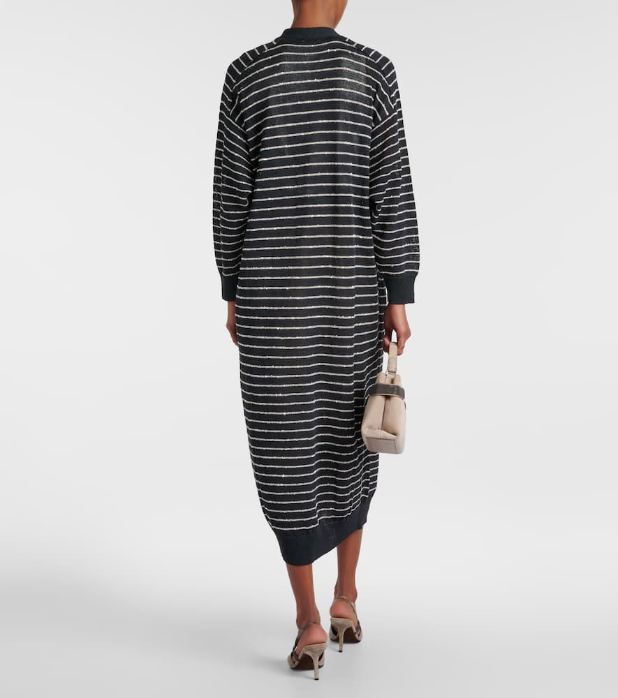 Dazzling striped cotton cardigan