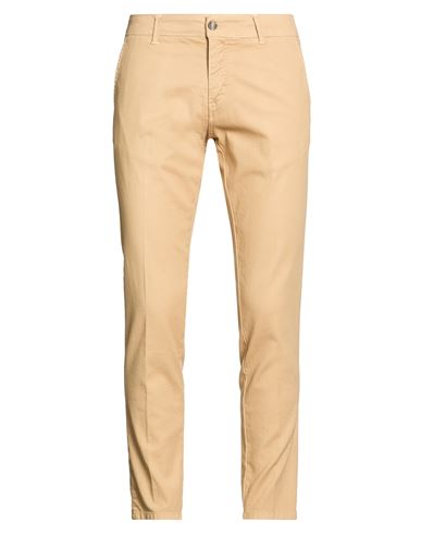 Man Pants Camel Size 40 Cotton, Elastane