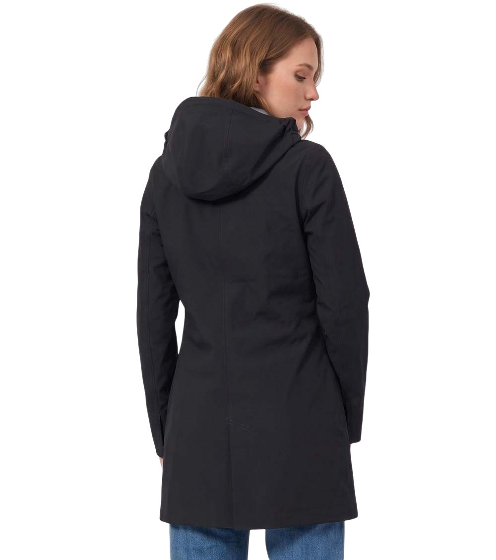 Black Shirt Collar Hood Jacket