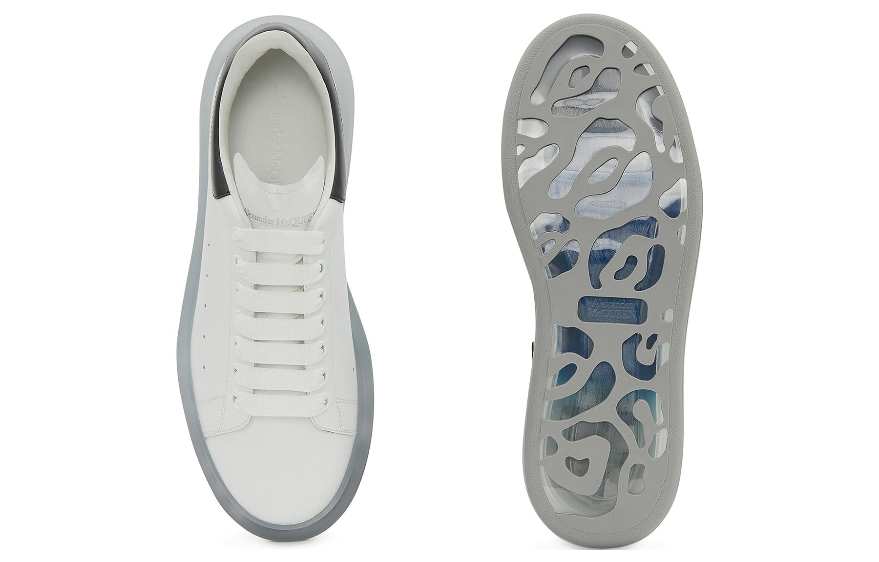 Oversized Sneakers 'Clear Sole White Navy Blue'