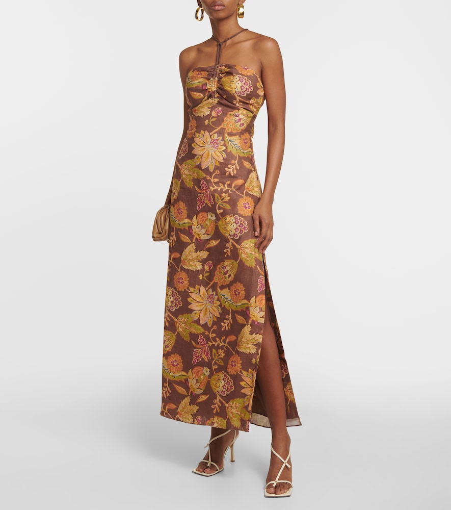 Josefina floral linen midi dress