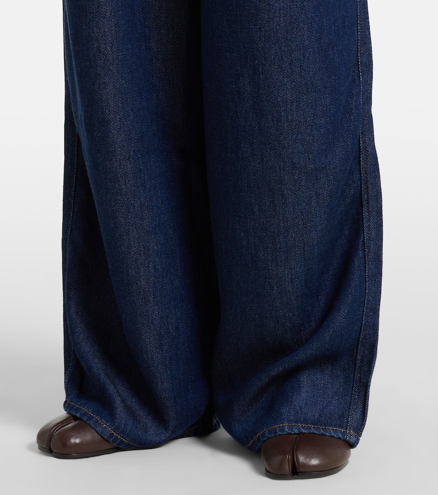 Denim Lustre wide-leg jeans