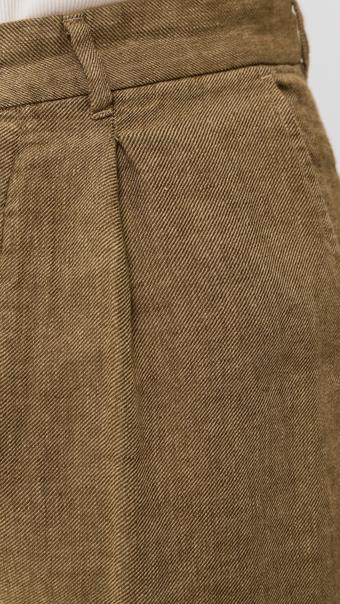 Pleated Linen Alta Trousers Chai