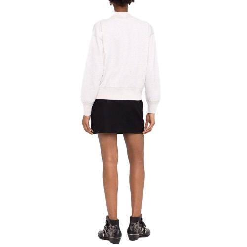 Natural Flocked-logo Sweatshirt