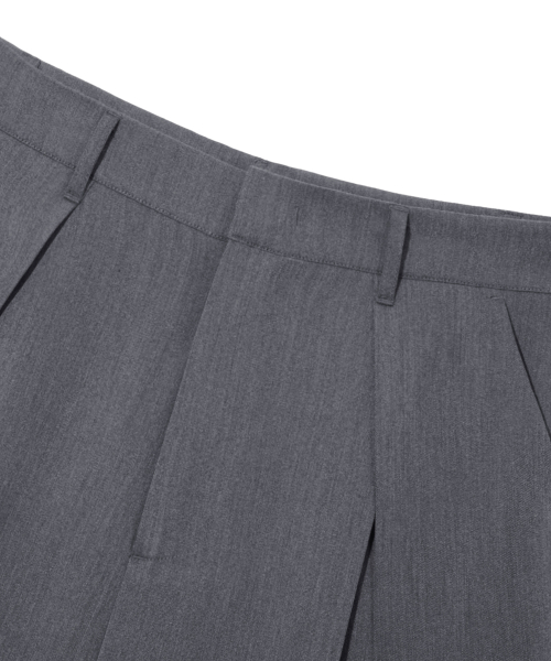 Front V-Tuck Wide Slacks