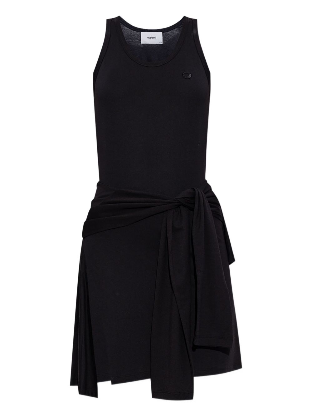 Tie-front mini dress - Black