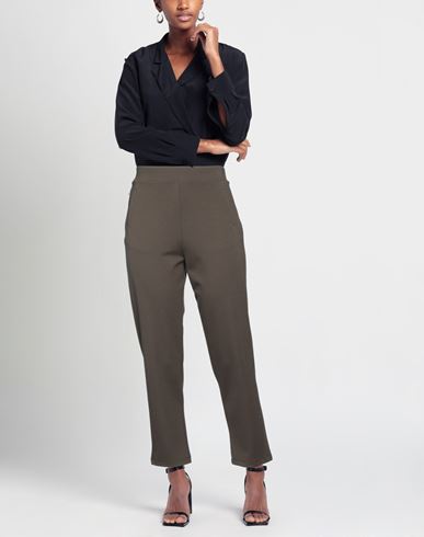 Woman Pants Military green Size 4 Viscose, Polyamide, Elastane
