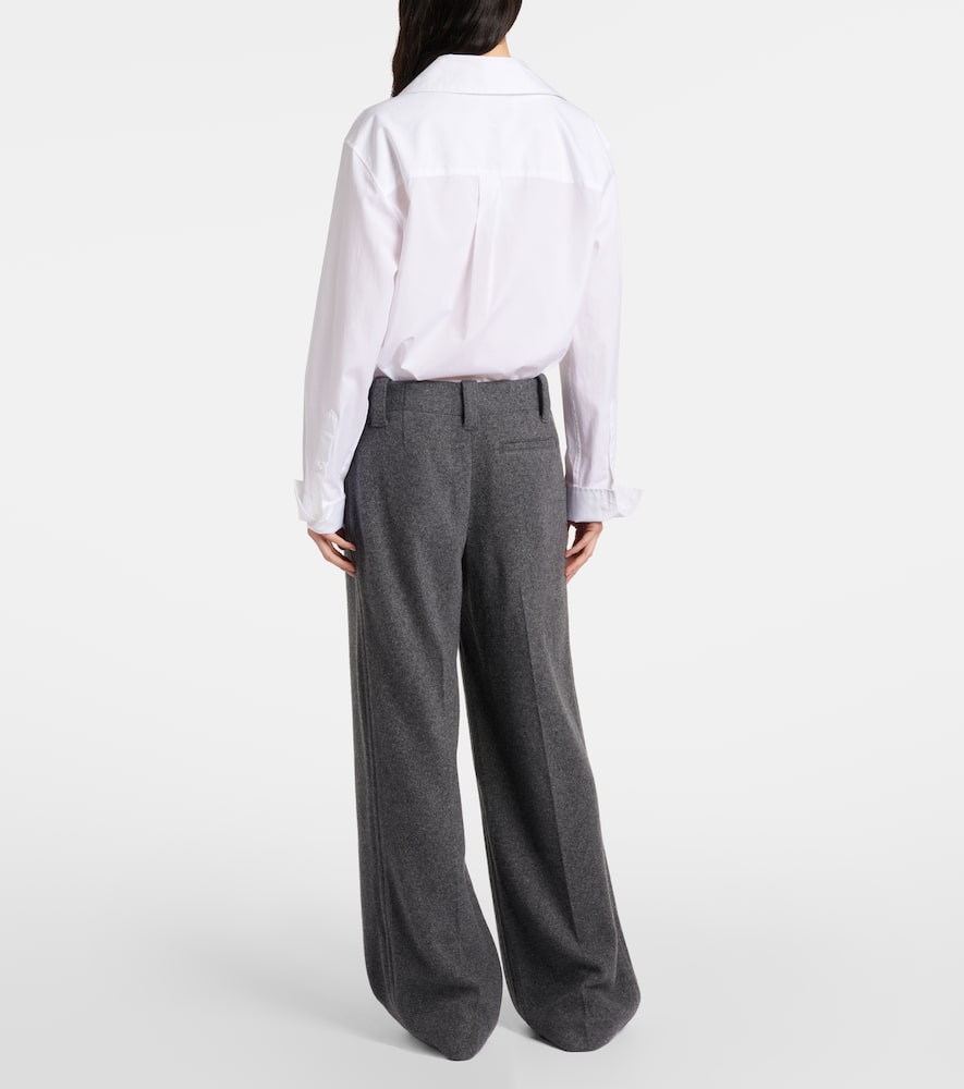 Violet mid-rise wide-leg pants