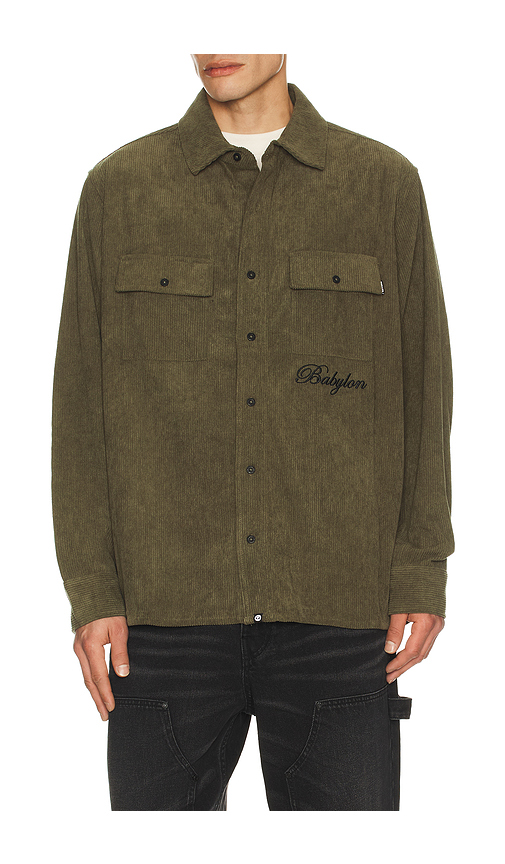 Babylon Corduroy Shirt in Olive. L. Also in