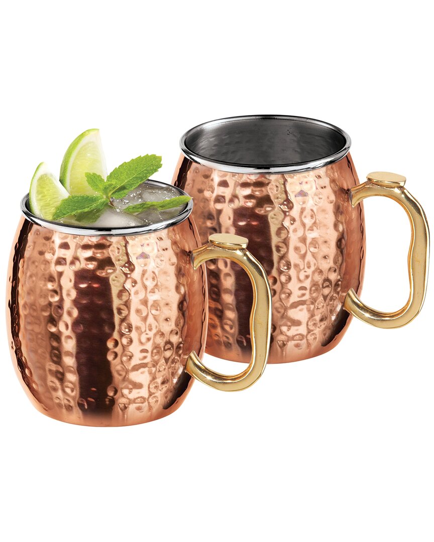 Set Of 2 Hammered Moscow Mule Mugs