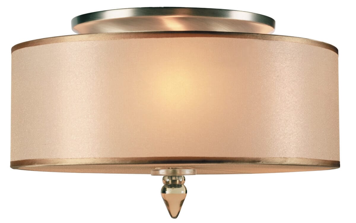 Luxo 3-Light 14" Ceiling Light in Antique Bra