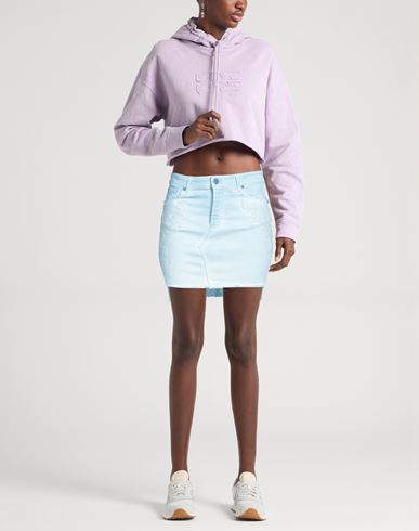 Woman Denim skirt Sky blue Size 4 Cotton, Elastane