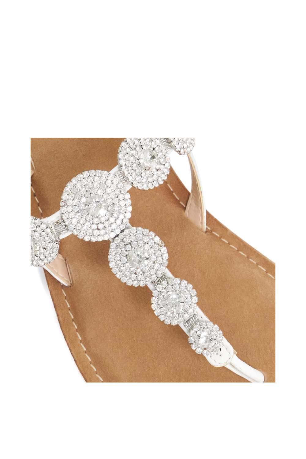 Dune London 'liana' Leather Sandals In White