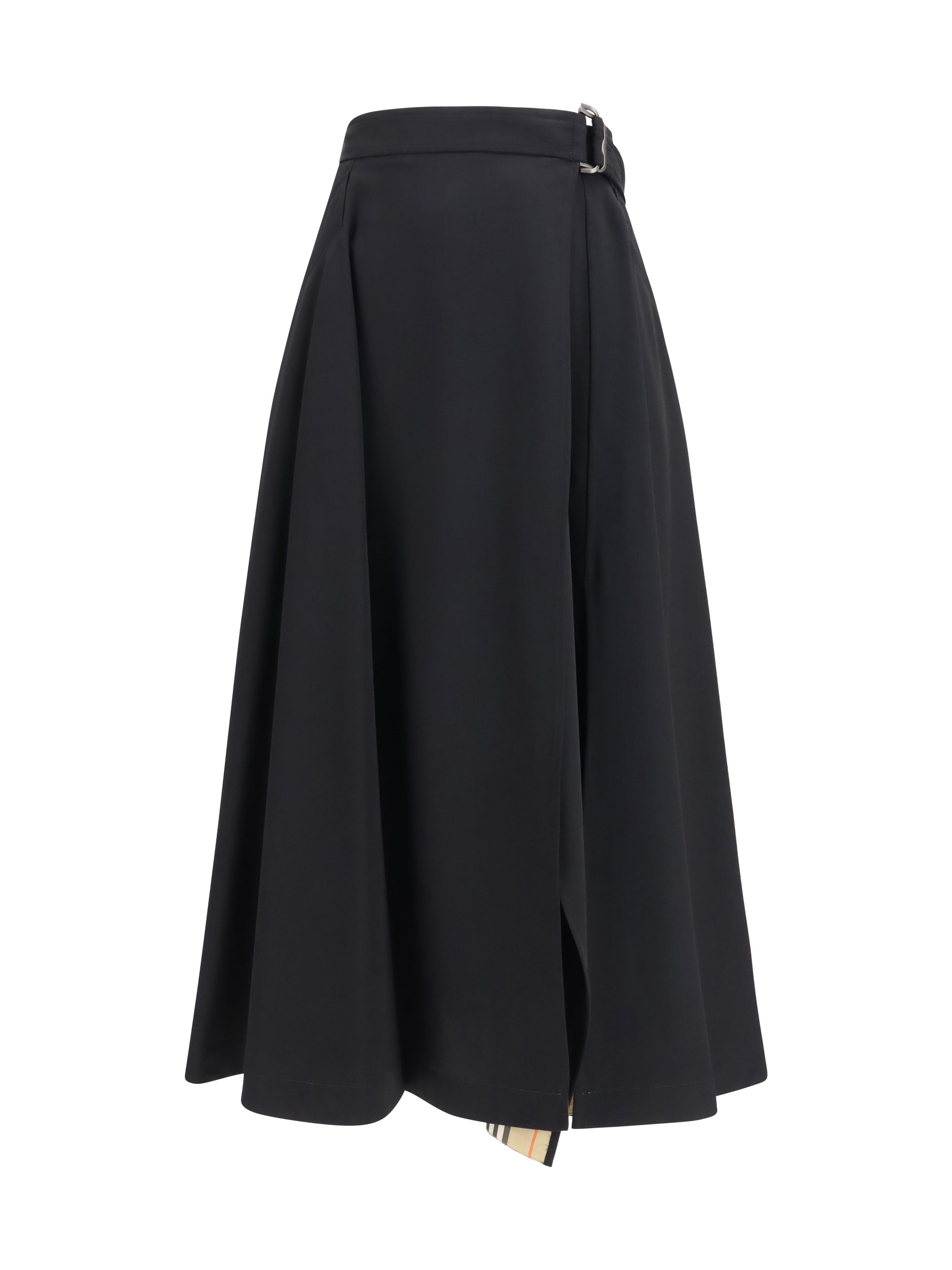 Check Skirt — Black
